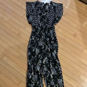 Rebecca Taylor floral jumpsuit Sz 4 New
